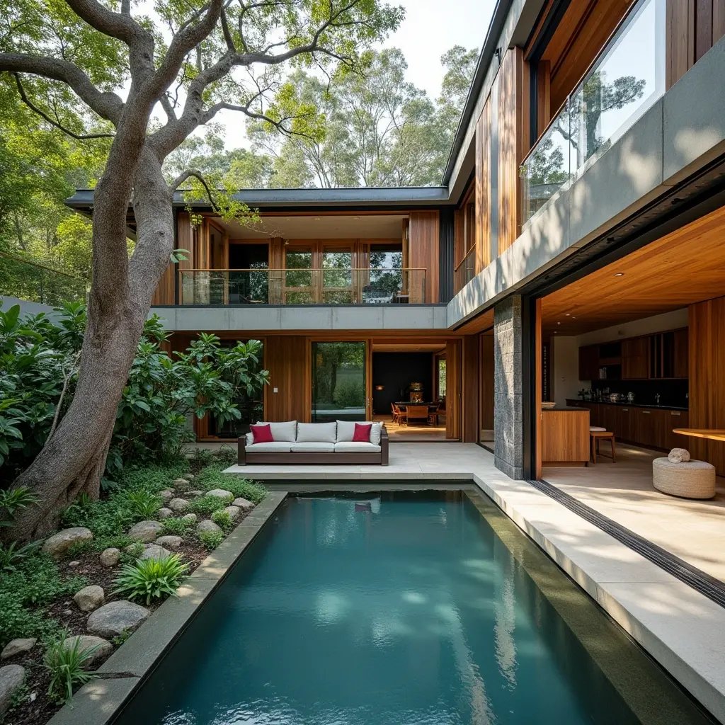 Light-filled living space opening to the garden